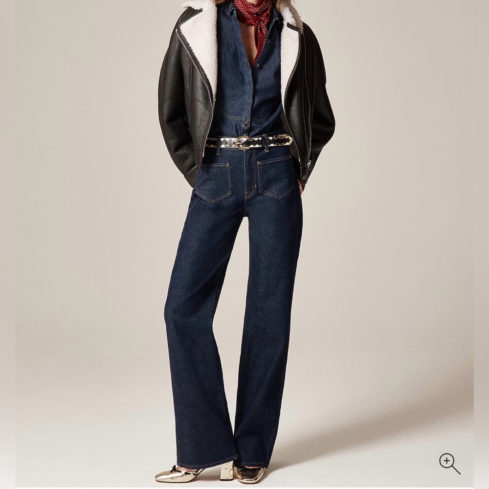 Jcrew Petite full-length slim-wide jean with patch pockets, 29P